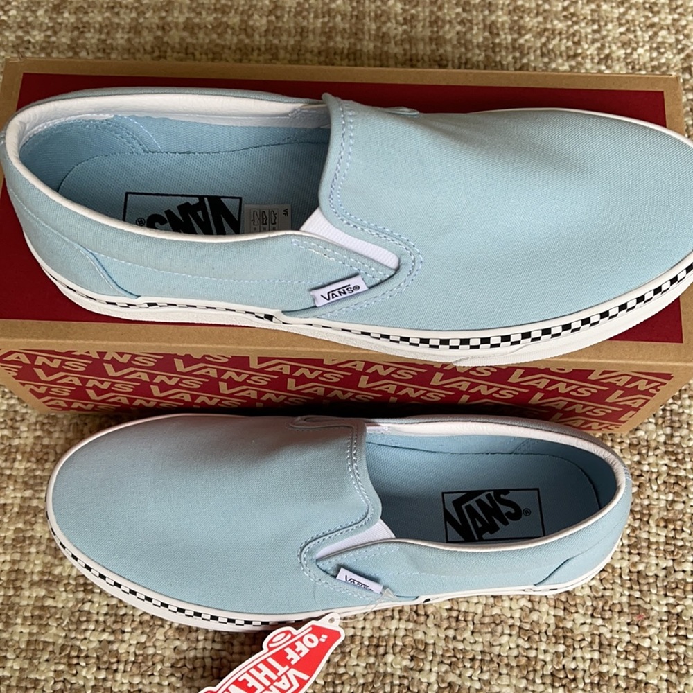 Vans Classic Slip On Check Foxing Men’s - Picture 5 of 16